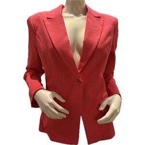 Women's Liverpool Single Button Tailored Blazer Pink Punch Notched Lapel